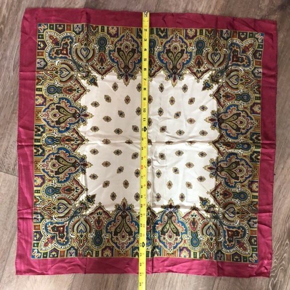 ECHO 100% Silk Paisley Print Scarf - Picture 5 of 6